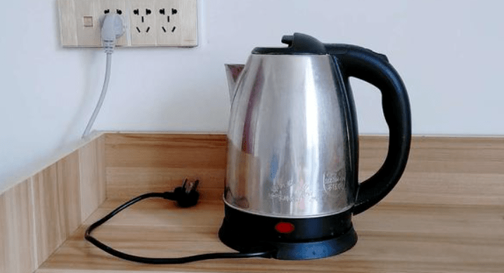 Image of a stainless steel electric kettle