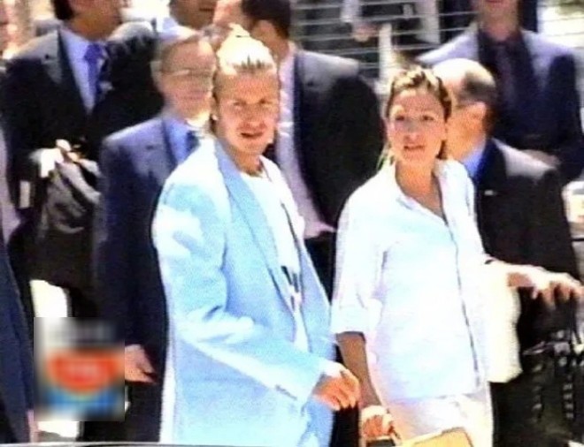 Hình ảnh thời quá khứ của Rebecca Loos và Beckham.