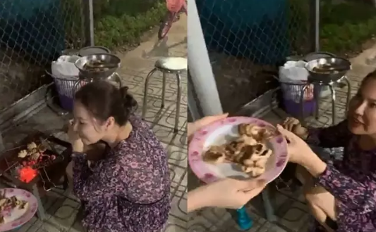 Khoảnh khắc đời thường giản dị của bà xã Quý Bình.