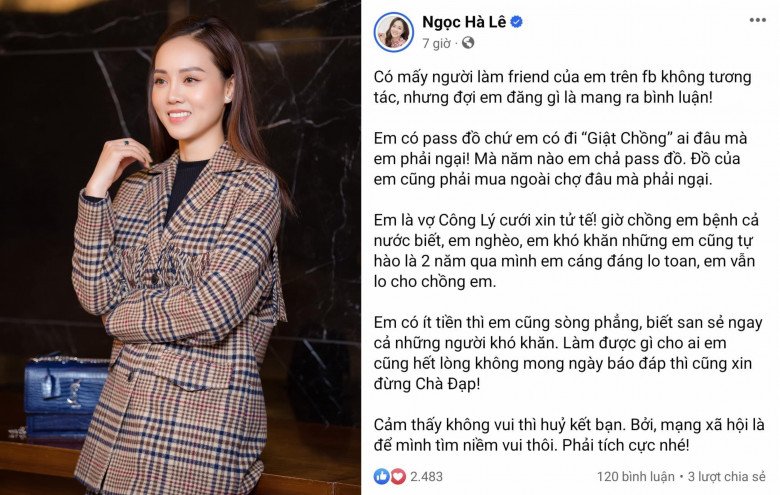 View - Ngọc Hà - Vợ trẻ Công Lý bức xúc bị chà đạp dù được cưới xin tử tế: Em có đi giật chồng ai đâu