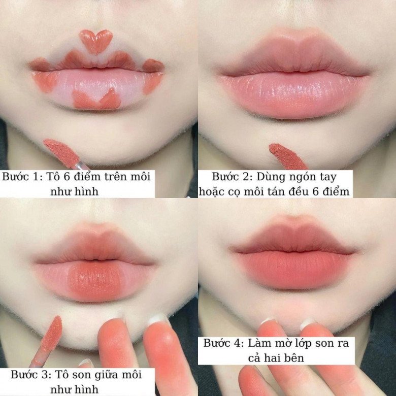 Chỉ với 4 bước áp dụng cho mọi màu son này, môi đã trông đầy đặn và dày hơn.
