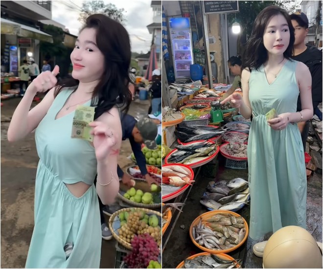 Bà mẹ nóng bỏng nhất nhì showbiz Việt cầm 200k đi chợ ở Đà Lạt, mua được những gì về làm cả mâm cơm ngon? - 1