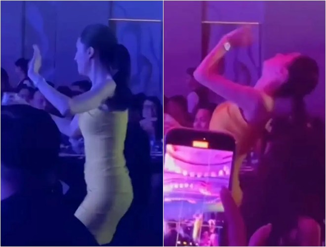 Nàng hoa hậu đã quẩy cực sung, hòa vào điệu nhạc sôi động và có những khoảnh khắc rất lầy.