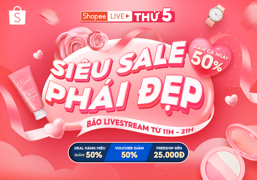 Shopee Live yêu chiều phái đẹp với loạt deal hàng hiệu giảm sốc trước thềm 20.10 - 1