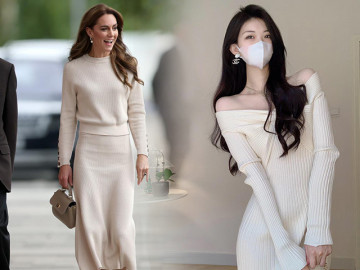 Vương phi Kate sáng bừng trên phố với chiếc váy mốt Thu Đông, phụ nữ Việt nào cũng mua được