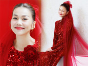 Làm đẹp - Cô dâu Thanh Hằng diện áo dài sequins, khoe sắc trong veo, sáng rực ngày về nhà chồng