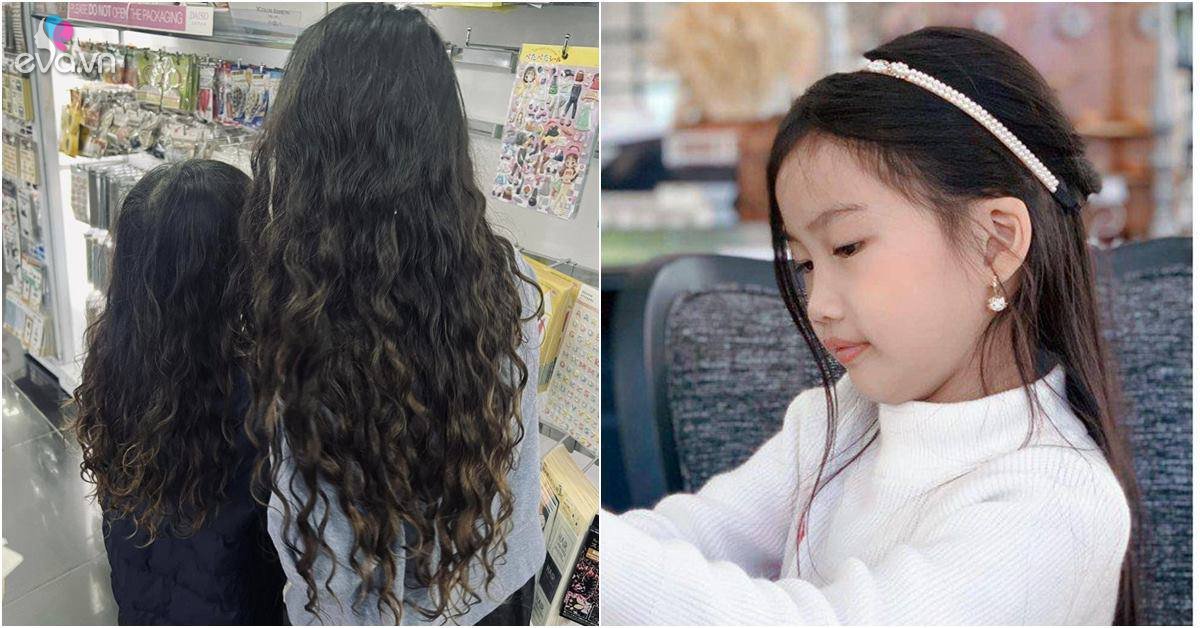 View - Tiểu thư con sao Việt sở hữu mái tóc dài, dày khiến hội mẹ bỉm mê tít, thi nhau xin vía