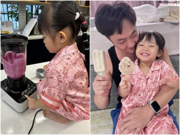 Sao Việt 24h: Tổng tài Cường Đô La làm kem cùng con gái, ái nữ Suchin đứng cả lên bàn thao tác như người lớn