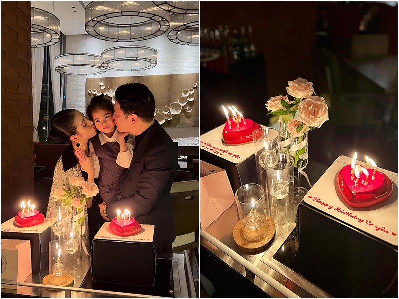 Vừa qua, Mai Hồ đã đăng tải loạt ảnh đón sinh nhật ấm cúng bên gia đình nhỏ của mình cùng một vài người bạn. Có thể thấy, người đẹp đã được chồng tổ chức một bữa tiệc với không gian lãng mạn và ấm cúng.
