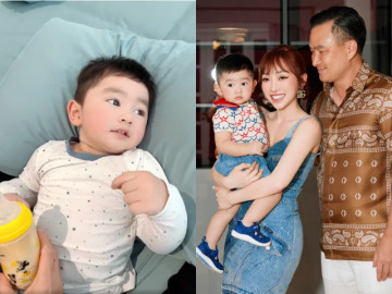 Vợ trẻ Chi Bảo than tốn kém vì con ăn no vẫn uống 1 lít sữa/ngày, diện mạo nhóc tì nay đẹp hơn cả bố