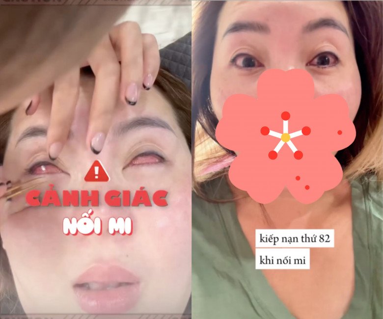 Vị beauty blogger còn mô tả lần đi nối mi này của mình là kiếp nạn thứ 82.