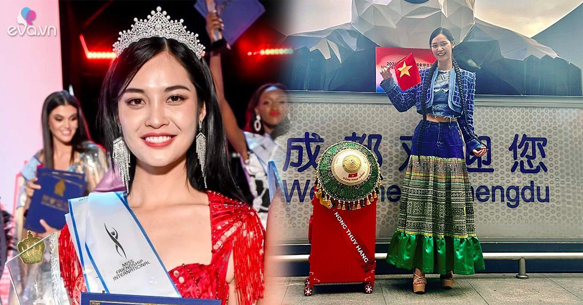 View - Nông Thuý Hằng đăng quang Á hậu 2 Hoa hậu Hữu Nghị Quốc tế 2023, đi thi không ai hay, lúc về có vương miện