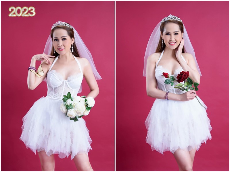 Vừa qua trên trang facebook, diễn viên Minh Thư bất ngờ khoe ảnh mặc váy cưới. Dù nữ diễn viên tiết lộ rằng đây là hóa trang cho Halloween nhưng nhiều người cho rằng cô đã có tình yêu mới.
