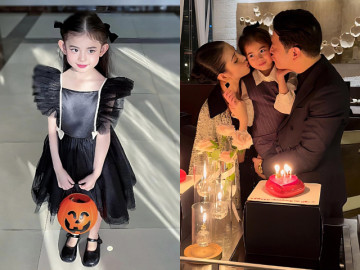 Con gái Mai Hồ trang điểm đậm, bé xíu trông đã như hoa hậu nhờ gen đẹp của cả bố lẫn mẹ