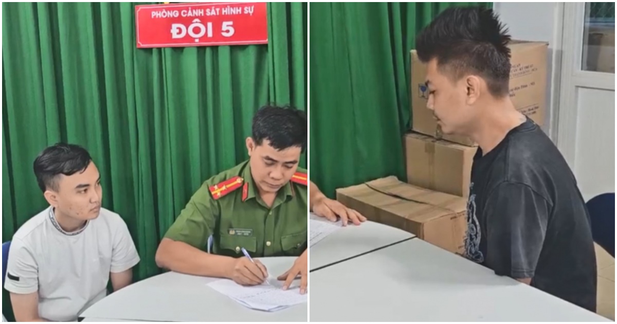 Cơ quan công an lấy lời khai của các đối tượng. Ảnh: Công an Nhân dân