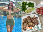 Bếp Eva - Siêu mẫu Hà Anh nấu món ăn nguyên ngày để chồng con xì xụp trong 20 phút, được Hoa hậu khen: "Giỏi vậy"