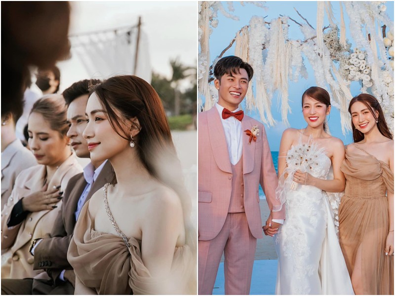 Hậu đám cưới Puka - Gin Tuấn Kiệt, Hoà Minzy đã đăng tải bức ảnh tập trung hướng về sân khấu, ánh mắt đầy tâm trạng khi dự cưới. Mẹ đơn thân gây xúc động chia sẻ: 'Rồi ai cũng sẽ được khoác lên chiếc váy cưới của riêng mình'. 
