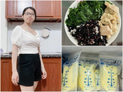Bà bầu - Mẹ Hải Dương sau sinh về dáng luôn, sữa mẹ vừa nhiều vừa đặc sánh nhờ ăn theo tỉ lệ 4:3:2:1