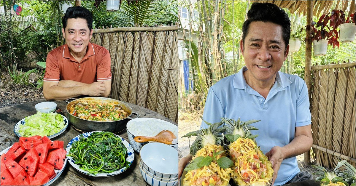 View - Tài tử về vườn Huỳnh Anh Tuấn đăng mâm cơm đầy màu sắc, tự khen câu lạ: Đồ ăn bữa nay đẹp trai quá