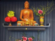 Nhà đẹp - Tại sao khi thắp hương nên đặt bình hoa bên trái bàn thờ?