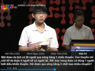 Bài toán lấy 35:57 tưởng rất dễ nhưng thí sinh Olympia vẫn chào thua, nghe đáp án xong mới thấy đơn giản