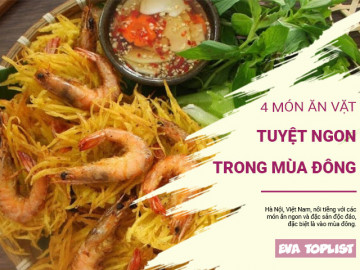 4 món ăn vặt tuyệt ngon trong mùa đông lạnh Hà Nội