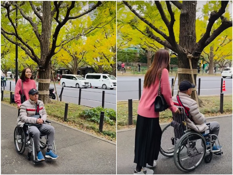 Trước thắc mắc này, Ngọc Hà đã cho biết: "Thật ra anh Lý vẫn có thể đi bộ lại được, nhưng mà mình được biết là việc đi bộ ở Nhật Bản khá lâu và xa, để tránh cho mọi người phải chờ đợi thì hai vợ chồng quyết định dùng xe đẩy để tránh mất thời gian của mọi người".
