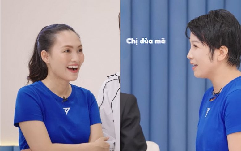 Nguyên Hà thậm chí không biết đùa khiến Mỹ Linh ngỡ ngàng: “Eo ơi, Hà. Chị đùa mà…”