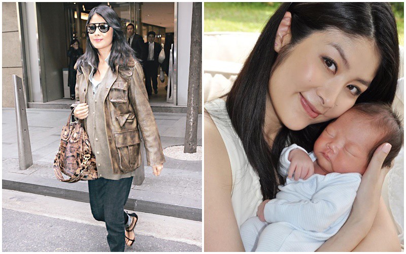 Hot mom Trần Tuệ Lâm nổi tiếng là mẹ bầu xinh đẹp khi cô không tăng cân quá nhiều với vòng bụng rất nhỏ. 
