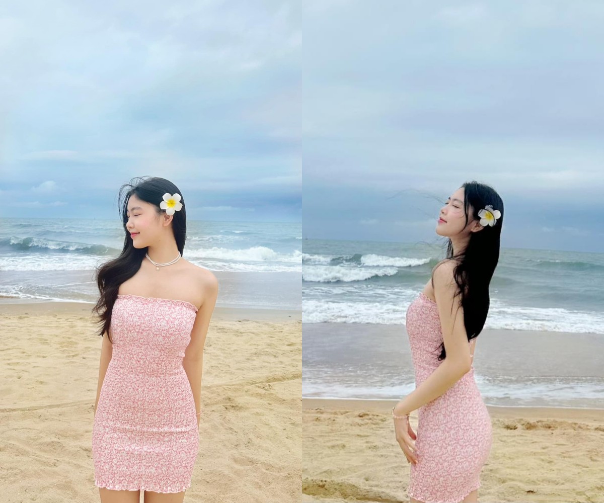 Cô nữ sinh cấp 3 diện đầm ôm khoe đường cong đẹp như tranh vẽ. Đây chính là nhờ việc chăm chỉ chơi tennis mà thành.