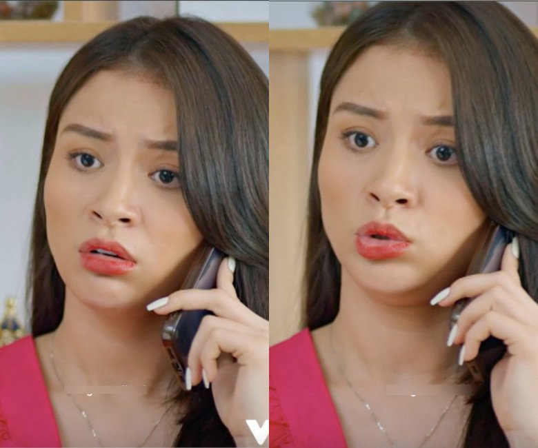 Tuy nhiên, trong phân đoạn trò chuyện với Yến qua điện thoại này, cô bất ngờ trở thành tâm điểm bàn luận. Tất cả chỉ tại đôi môi đánh son của mình.