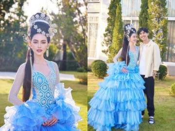 Ma nữ Thái đẹp tựa nữ thần trong tiệc sinh nhật mẹ ruột, bạn trai bị chê quê bên biệt thự 138 tỷ