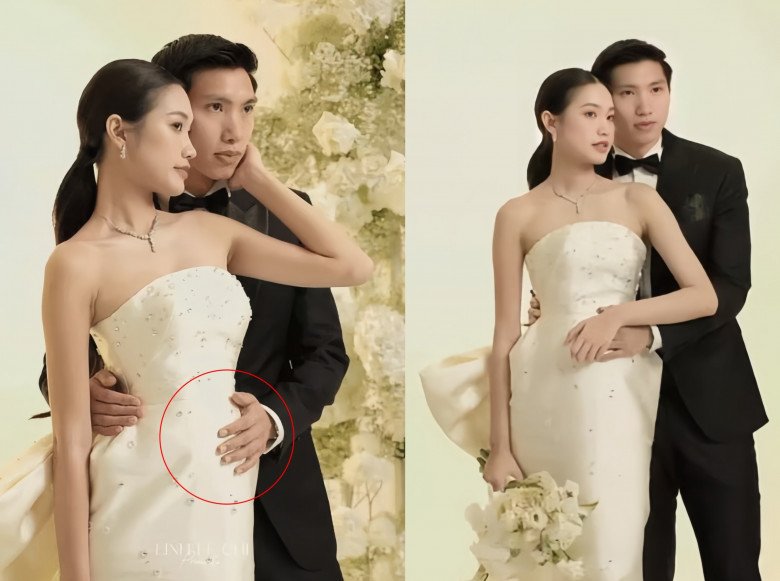 Bà xã Đoàn Văn Hậu bị soi vòng 2 khác thường.