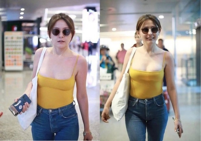 Cô bị chê ăn mặc phản cảm.