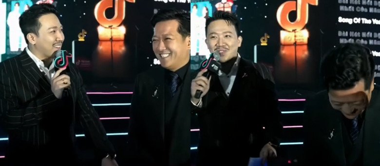 Khoảnh khắc 2 MC đình đám tung hứng qua lại khiến người xem thích thú.