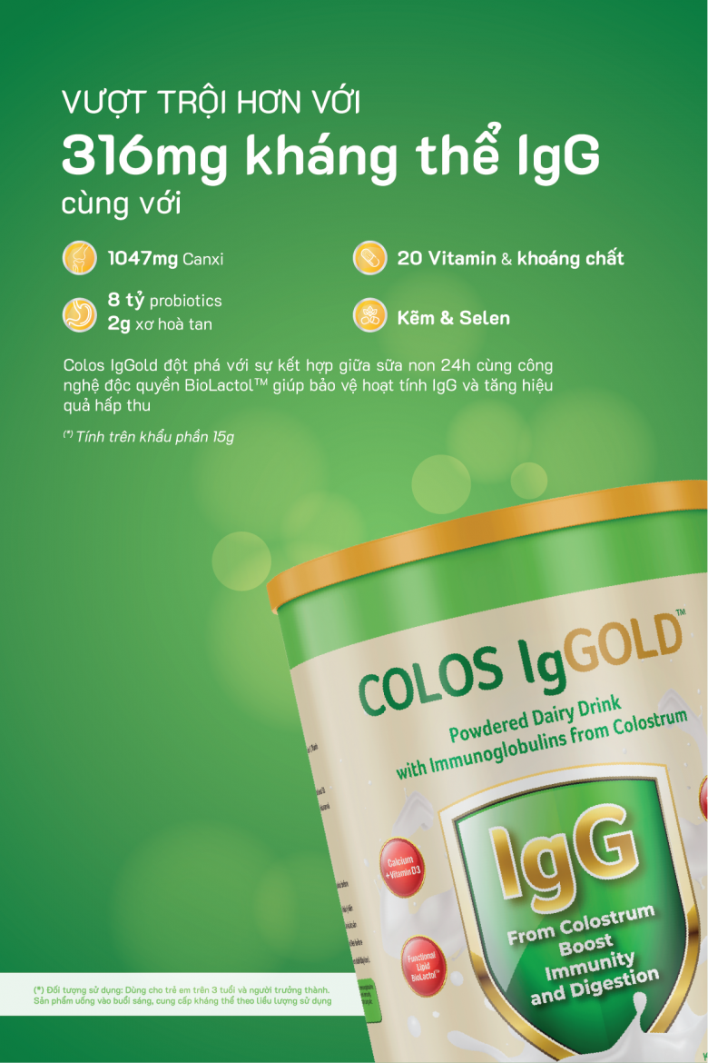COLOS IgGOLD™ - nguồn bổ sung kháng thể vàng cho hệ miễn dịch - 4