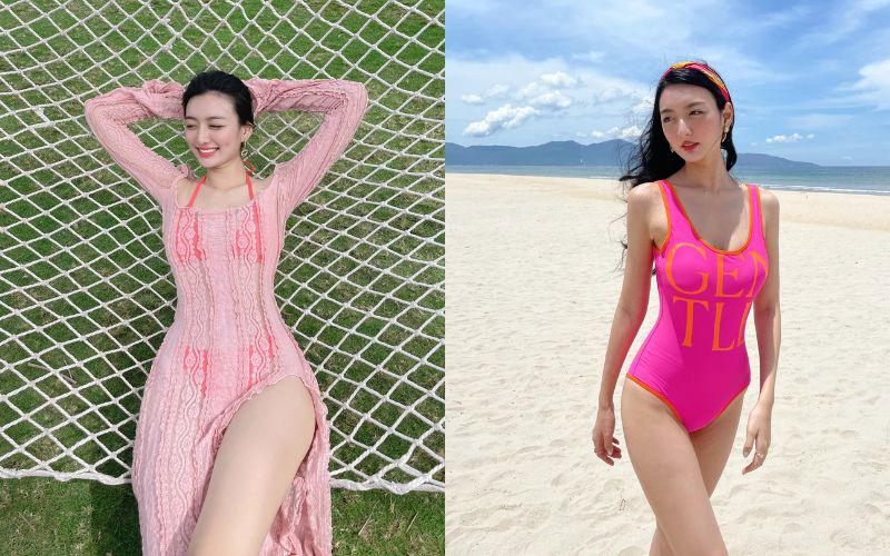 Cháu gái nhà bác học Lương Định Của trước đây thích diện bikini cách điệu mỗi khi đi biển.
