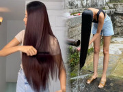 Làm đẹp - Bí kíp nuôi dưỡng mái tóc dài cả mét của người đẹp cao 1m76 xứ Thanh