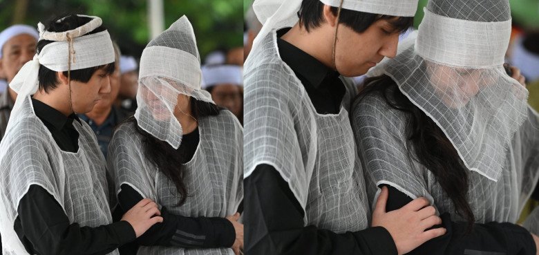 Vợ con nhạc sĩ Xuân Phương khóc nghẹn ngào khi nhìn mặt người chồng, người cha lần cuối.