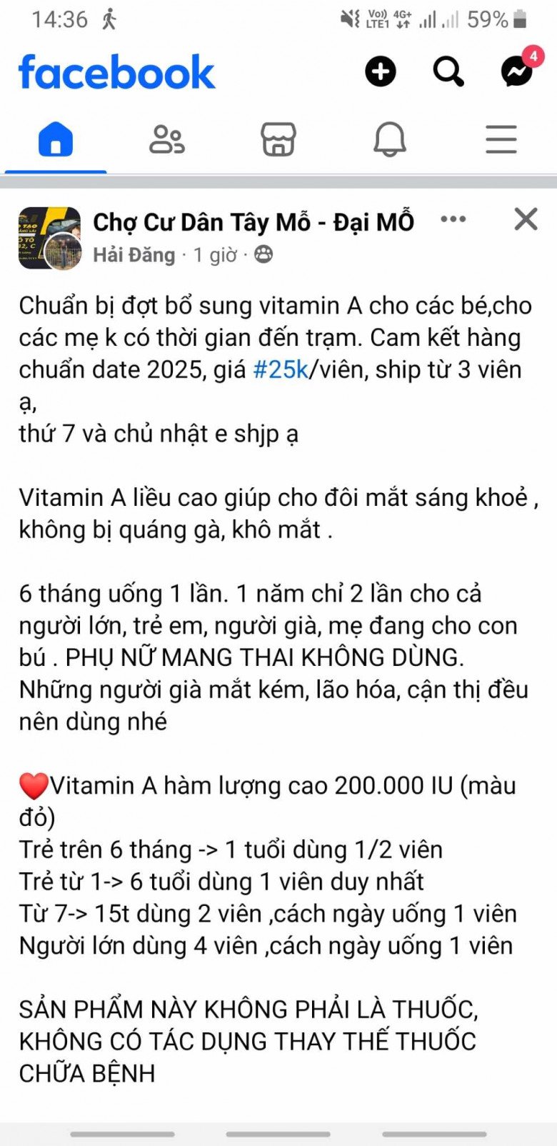 Loạn giá bán vitamin A liều cao trên mạng, chuyên gia cảnh báo điều nguy hiểm khi tự ý mua dùng vitamin A - 3