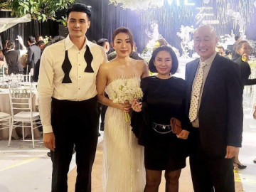 Đám cưới siêu mẫu Vĩnh Thụy: Cô dâu là tiểu thư bất động sản, có nhan sắc "không phải dạng vừa"