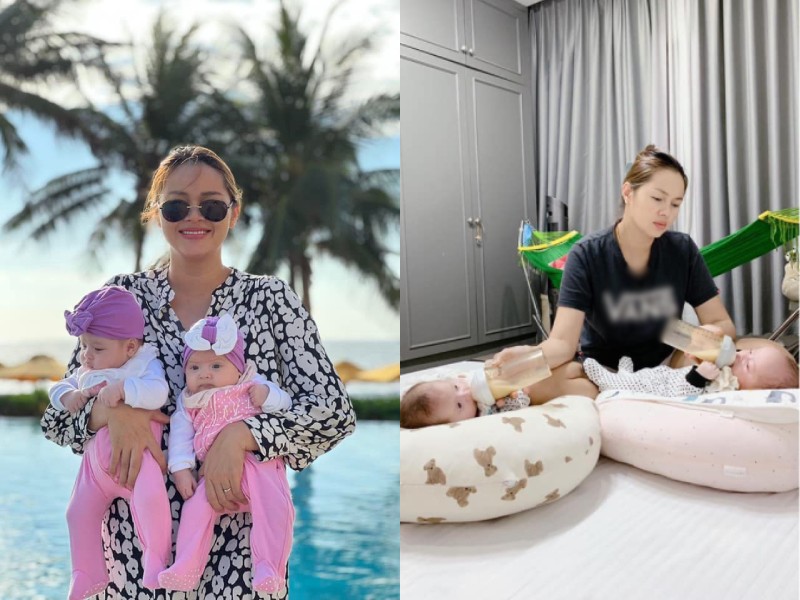 Cặp song sinh nhà Diễm Châu chào đời vào tháng 11/2021. Để có được 2 con gái do chính mình sinh ra mà không cần người bố, cô đã chi hơn 1,4 tỷ đồng để làm thụ tinh nhân tạo ở Thái Lan. 
