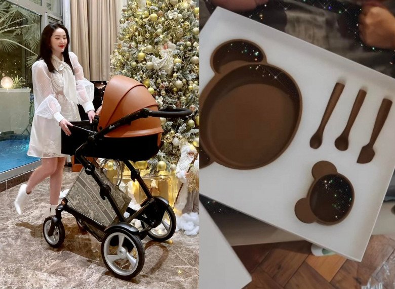 Bảo Thy từng mua xe nôi 50 triệu và bát ăn dặm cho bé gần 3 triệu đồng.