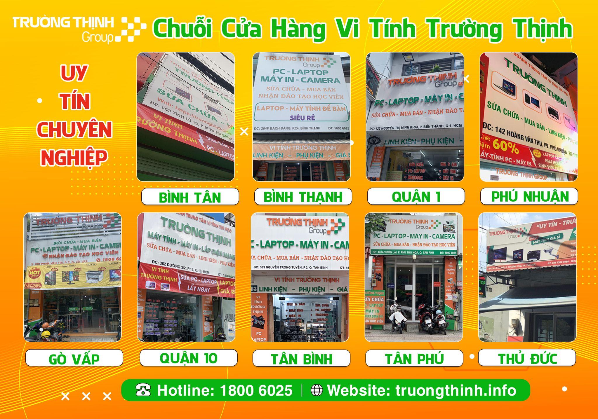 Chuỗi cửa hàng của Trường Thịnh Group trên địa bàn TP HCM