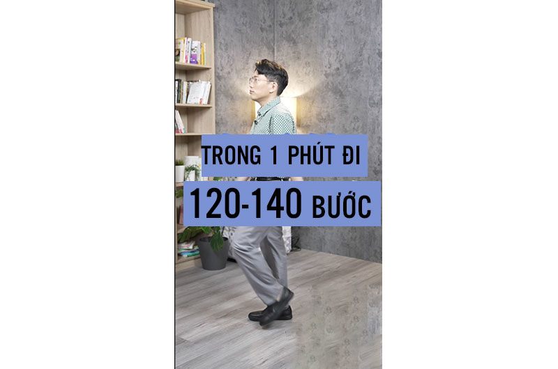 Cụ thể, nên đi bộ 120-140 bước một phút, nếu bạn cảm thấy nhịp tim tăng nhanh và hơi khó thở thì đây là tốc độ đi bộ chính xác.
