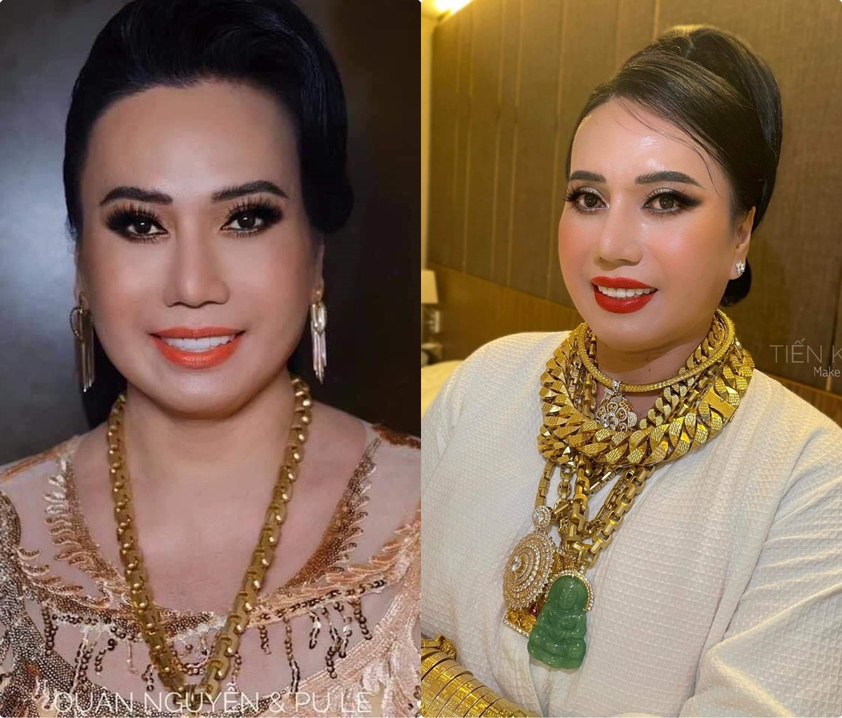 Cô Minh Hiếu khi qua tay các chuyên gia trang điểm lại xuất thần và đẹp mặn mà.