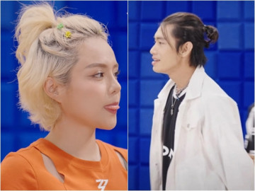 Từng bật khóc bỏ về giữa chừng ở sự kiện có Quang Đăng, giờ Thái Trinh có thái độ "lạ" khi chạm tay tình cũ trong hậu trường