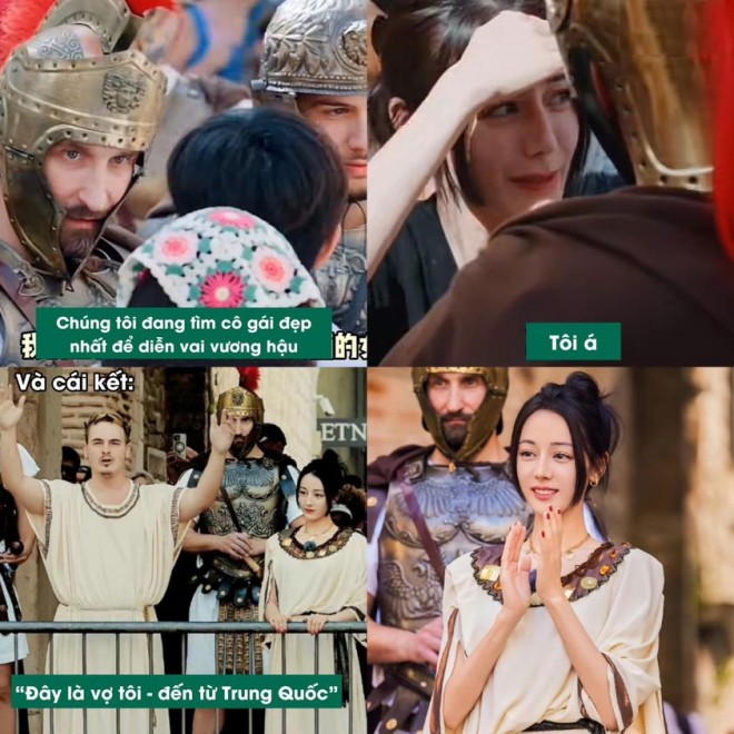 Địch Lệ Nhiệt Ba bất ngờ được mời đóng Hoàng hậu ngay trên phố. 