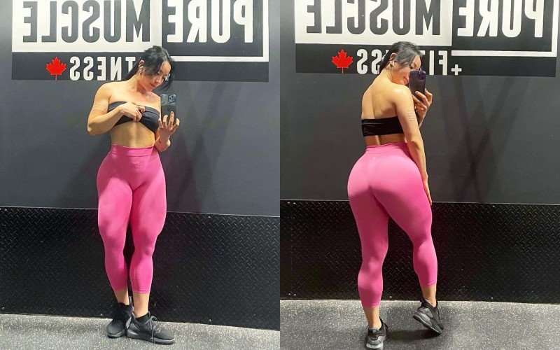 Hot gymer bộc bạch, cô có xuất thân là 1 cô gái skinny 47kg và nhiều năm tập đã cải thiện được cân nặng với chiều cao 1m60. Dù nặng ký nhưng tăng lên cả 10kg vẫn không hề bị mỡ xồ xề. 
