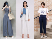 Thời trang - Quần kẻ sọc đang hot rần rần chốn công sở, nàng nấm lùn mặc lên "hack" chân dài cả mét